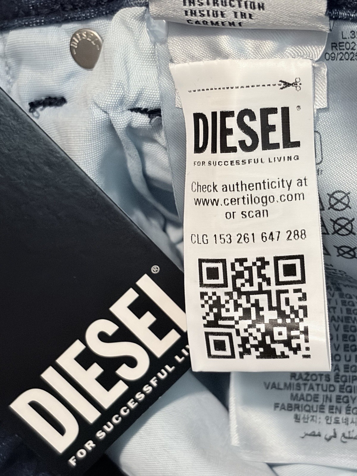 NWT Diesel Zatiny-X Slim Bootcut Jeans Men 33×32 Blue Wash Denim Pants MSRP $250
