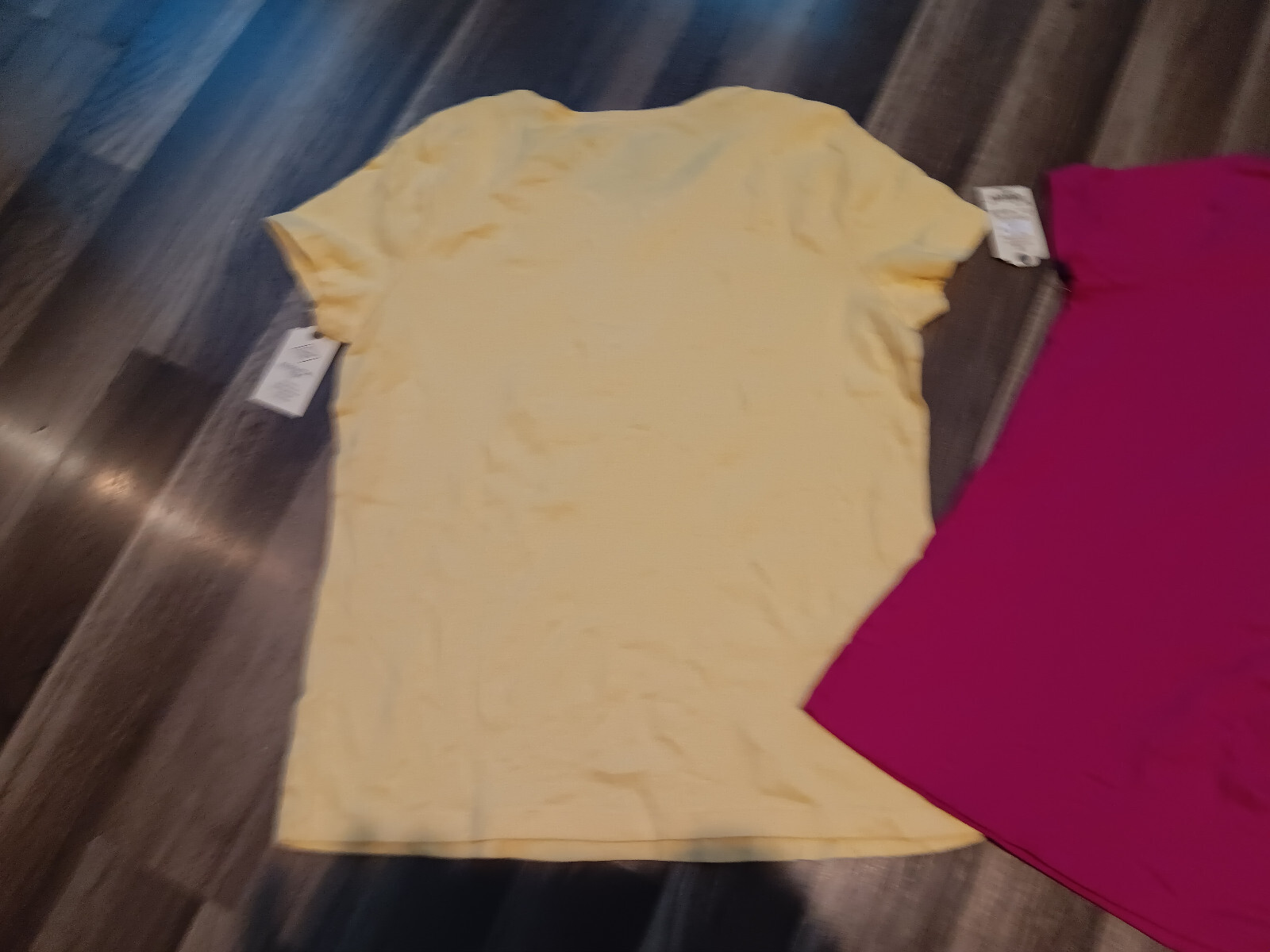 St John essential women L-size pink & yellow lot of 3 short sleeve t shirts NWT