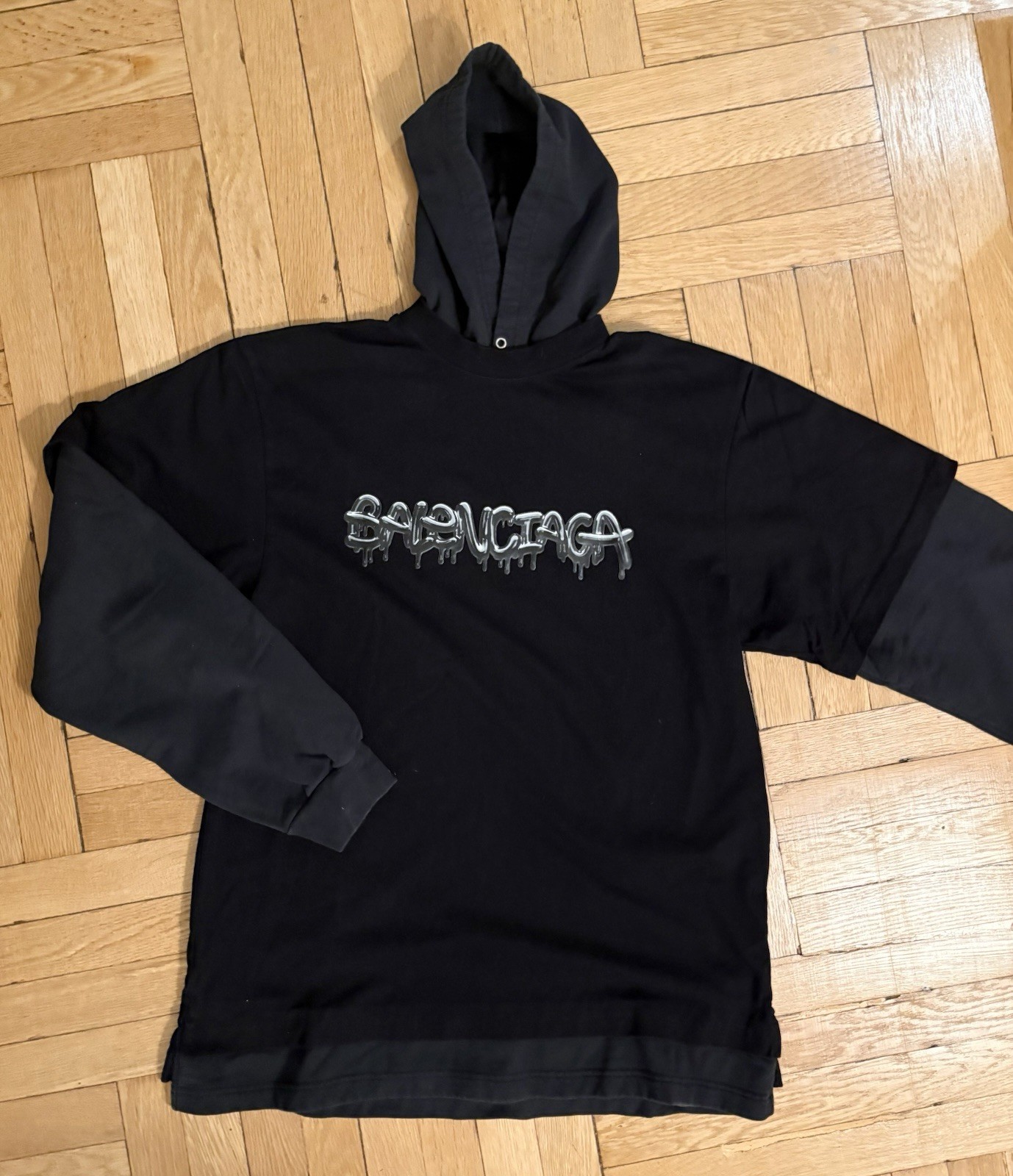 Balenciaga Drip Layered Hoodie Size Small