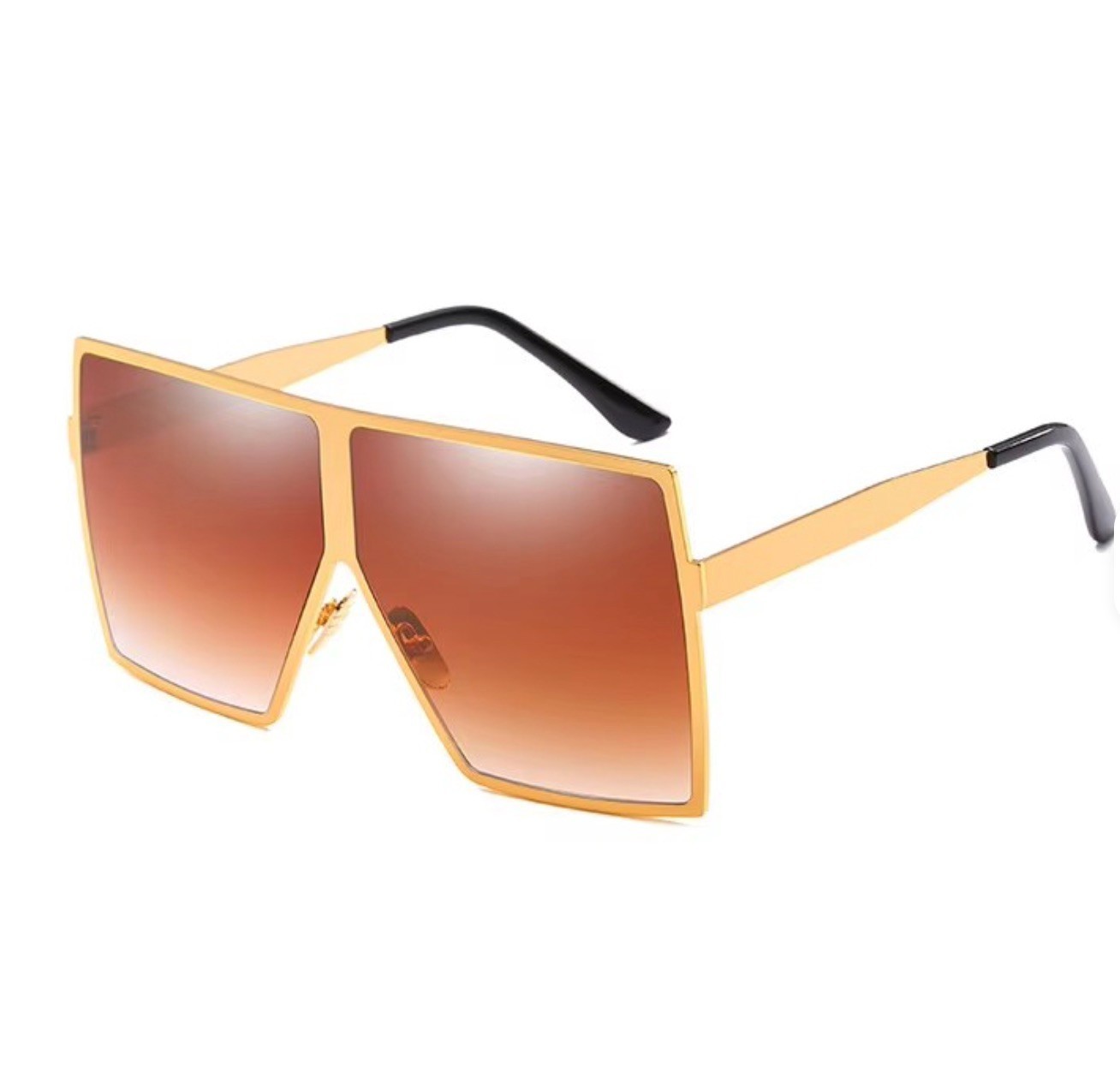 Sunglasses Flat Top Huge Big Oversized XXL Square Women “Lauren” Mirror SHADES