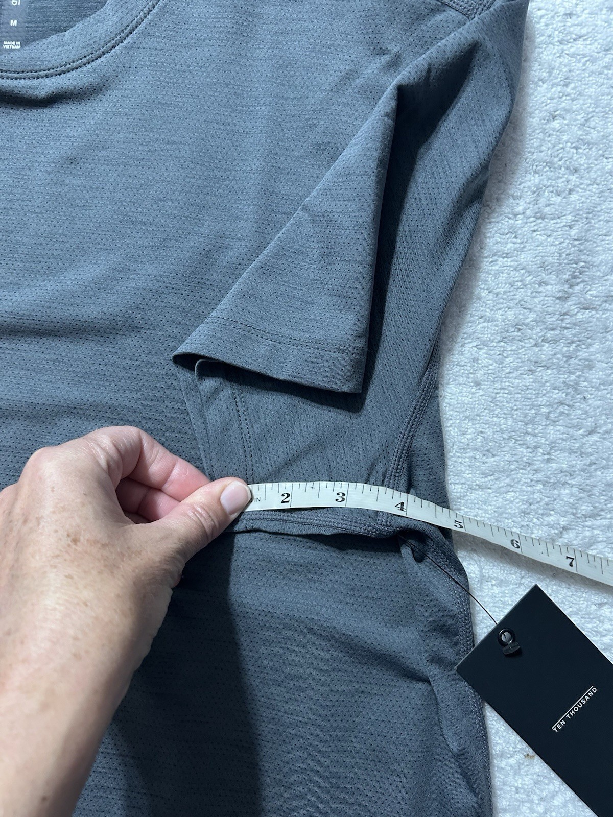 Ten Thousand Interval Men’s Iron Grey Medium Short Sleeve Shirt (B1)