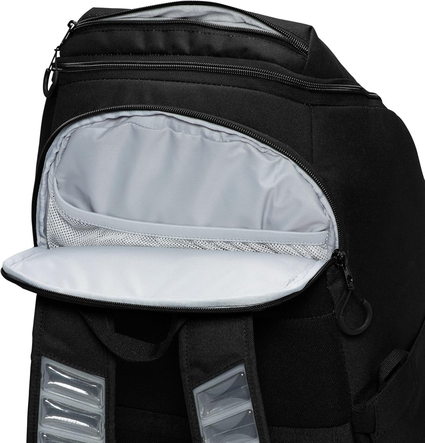 Nike, Unisex, Varsity Elite Backpack (32L), Black/Black/Metallic Silver, One Siz