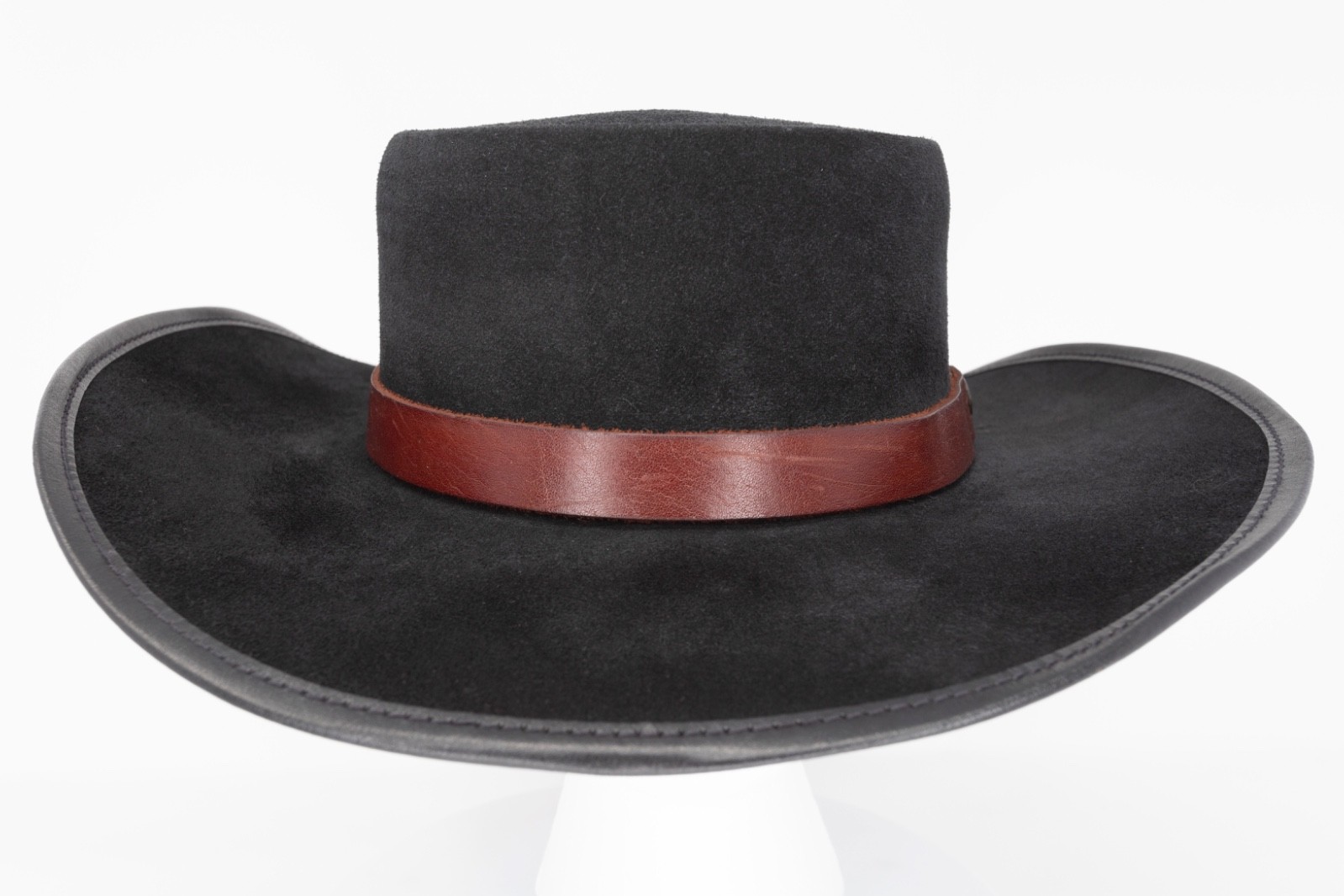 Winfield Cover CO. Cowboy Western Style Hat Suede Leather Black (Size M)