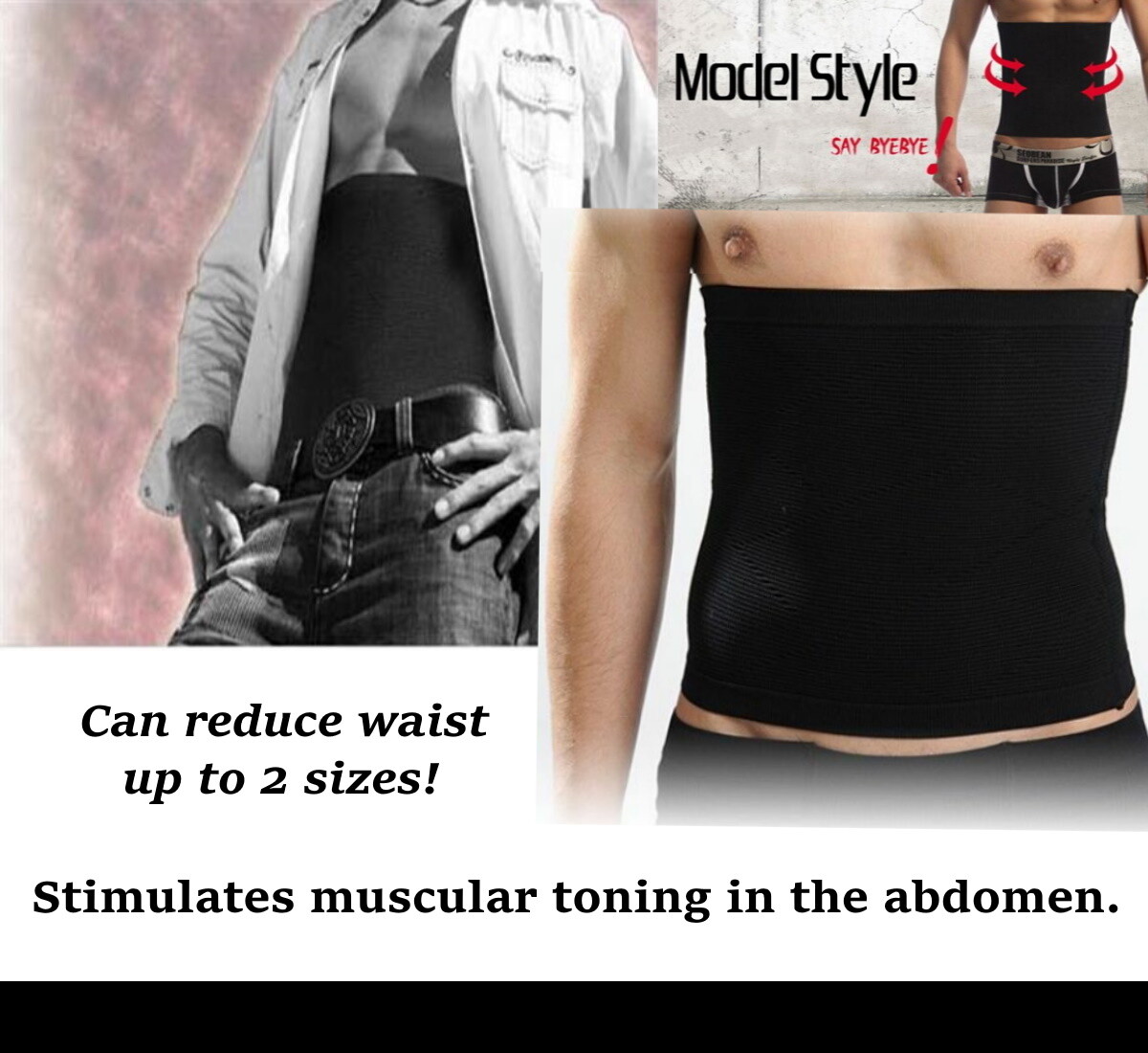 Men Tummy Tuck Belt Body Shaper Abdomen Girdle Slimming Waist Trainer Trimmer US