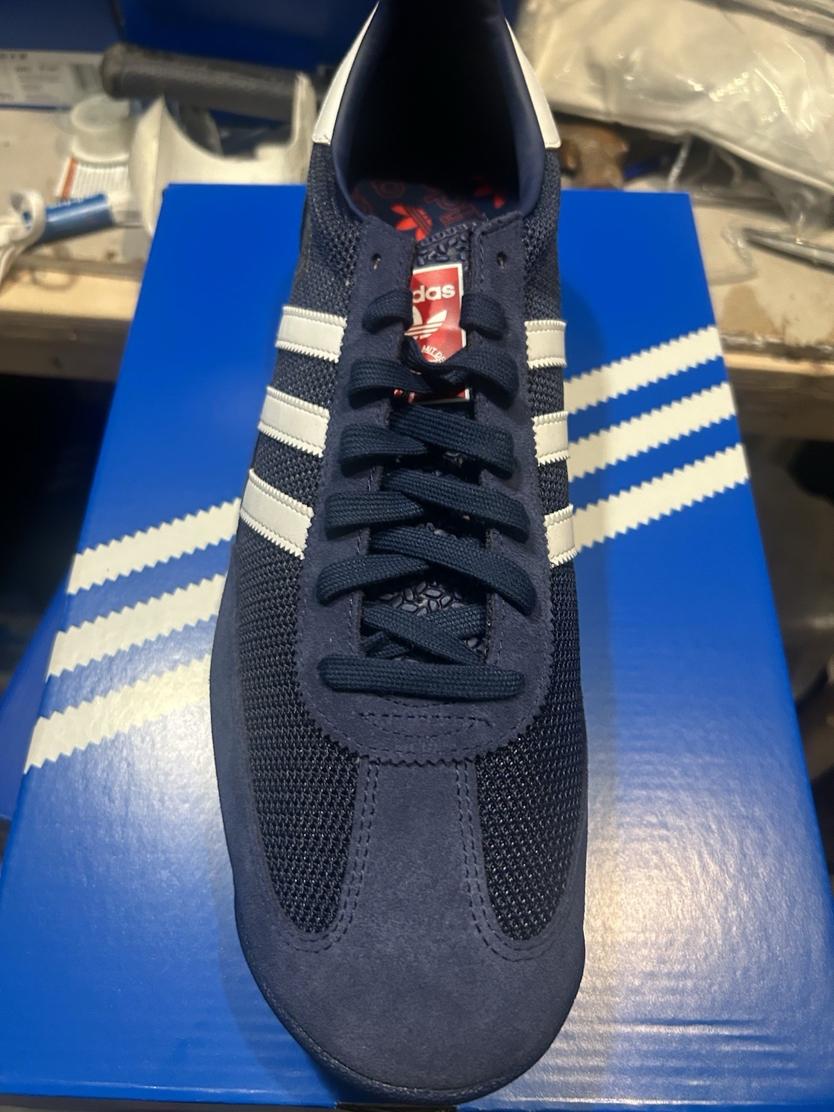 adidas SL 72 RS Dark Blue White Red Casual (JQ9797) Men’s Sneakers Suede