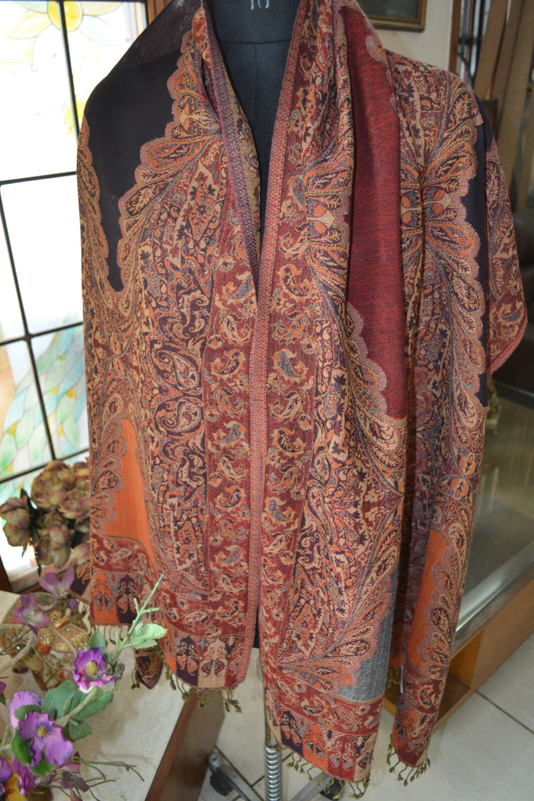 NEW DESIGNER JAMAVAR STOLE ~ 100% CASHMERE ~ PASHMINA SHAWL~ 16 DESIGNS CHOICE