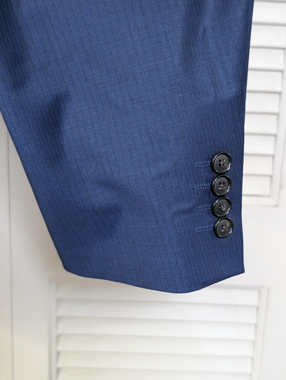 Stafford 2 Piece suit Mens 56R Pants 56×28 Big And Tall Super Suit Solid Blue
