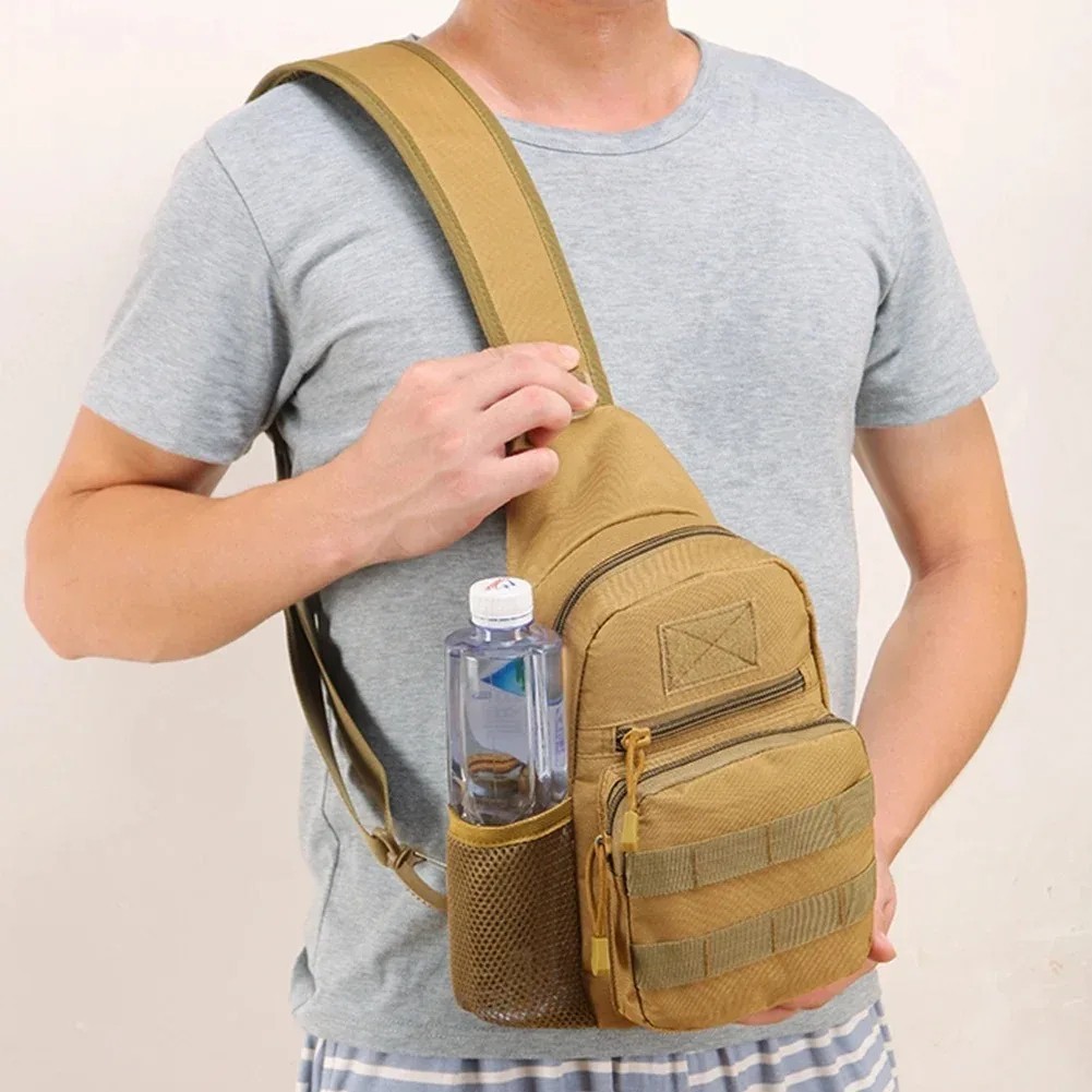 Mens Backpack Tactical Sling Shoulder Bag Molle Travel Chest Pack Outdoor Hiking