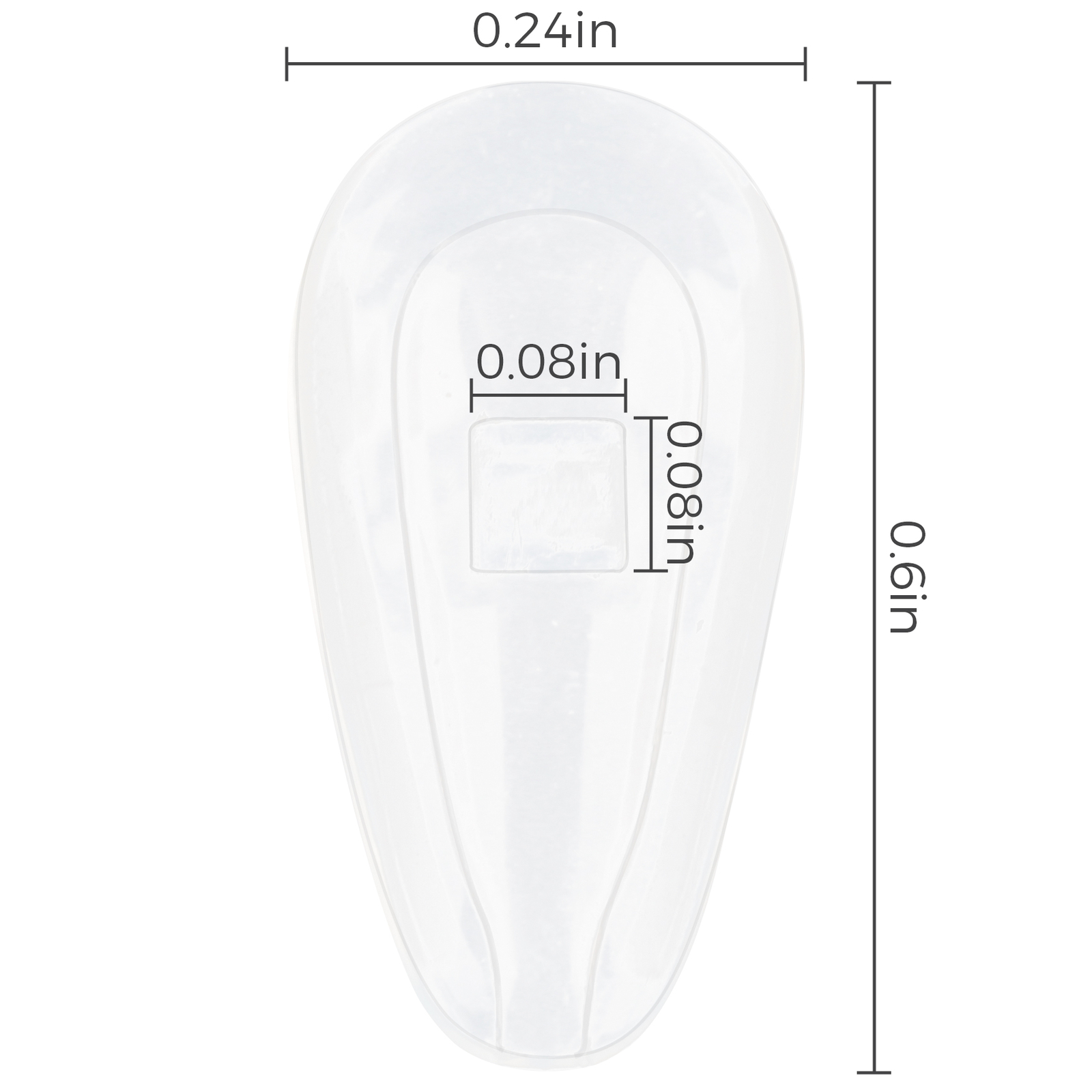 Silicone Replacement Crystal Clear Nose Piece For-Costa Del Mar Helo