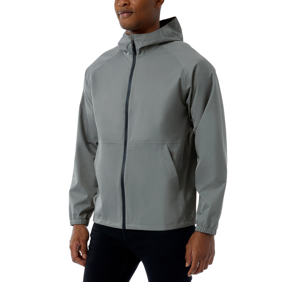 32 Degrees Cool Unisex UPF 50+ Waterproof Rain Jacket, GRAY, Men’s M /Women’s L
