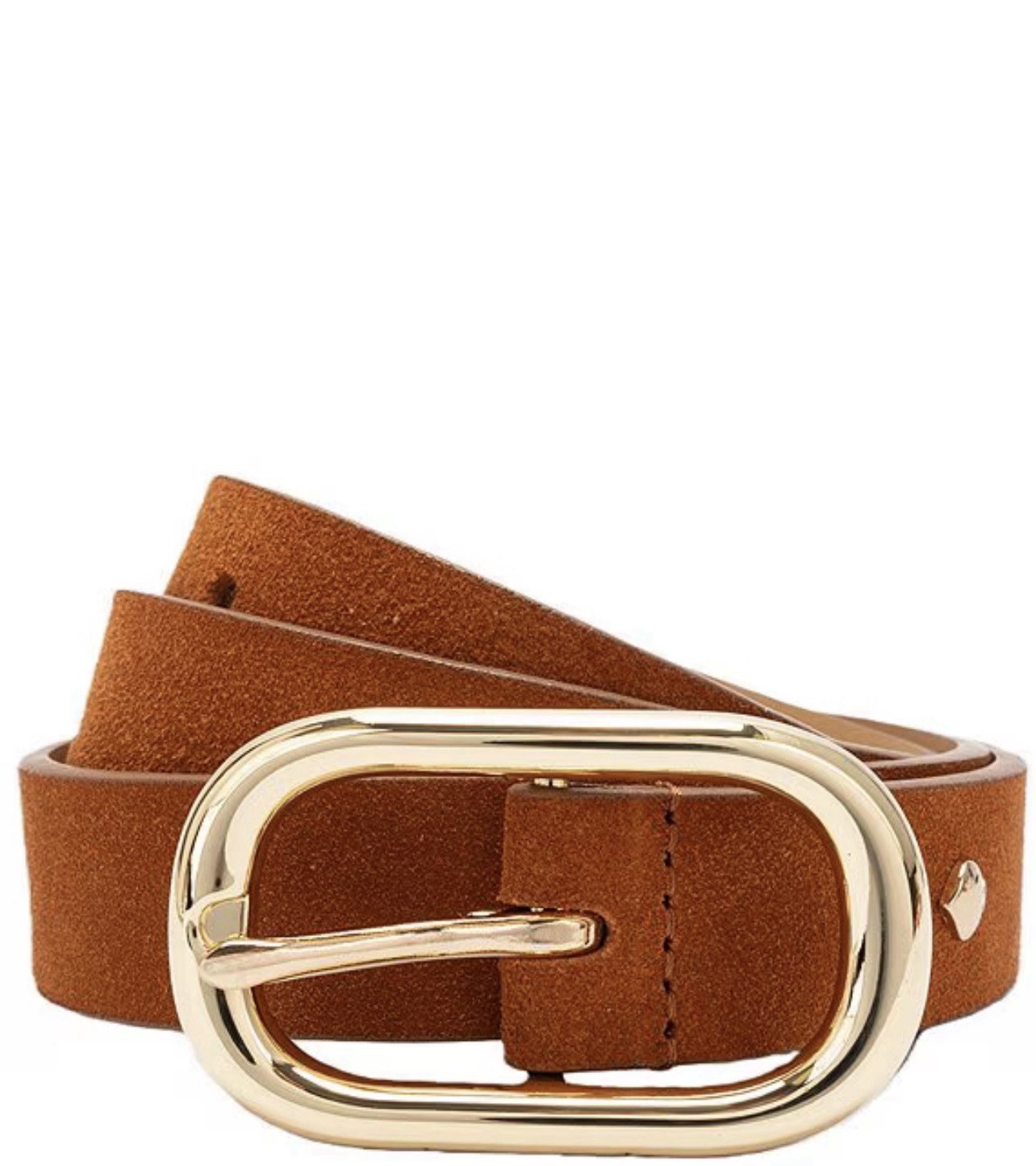 kate spade new york Women’s XS Brown Suede Adjustable Belt Gold Buckle Solid