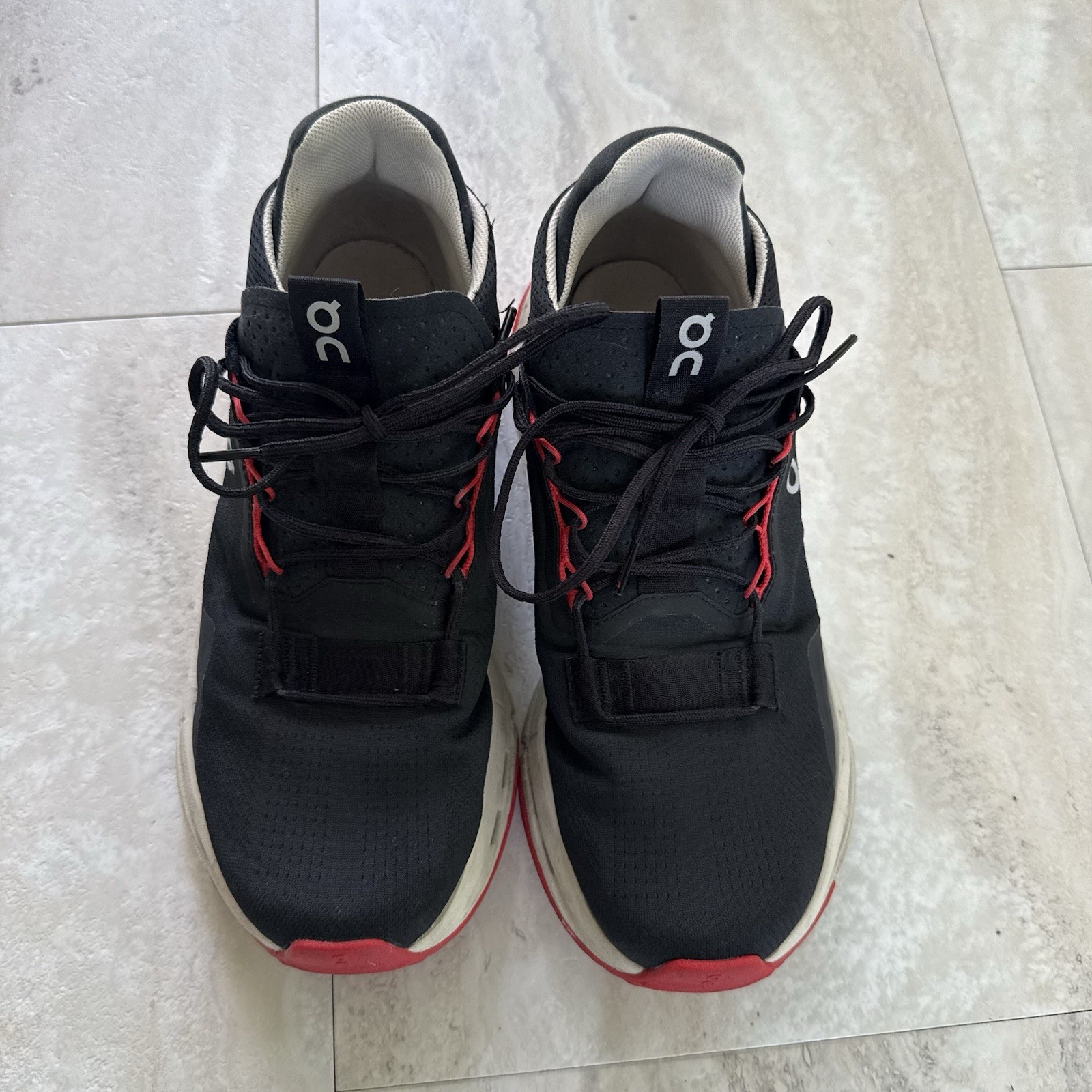 ON Cloud CloudNova 2 Black/Red Running Shoes Men’s 8.5