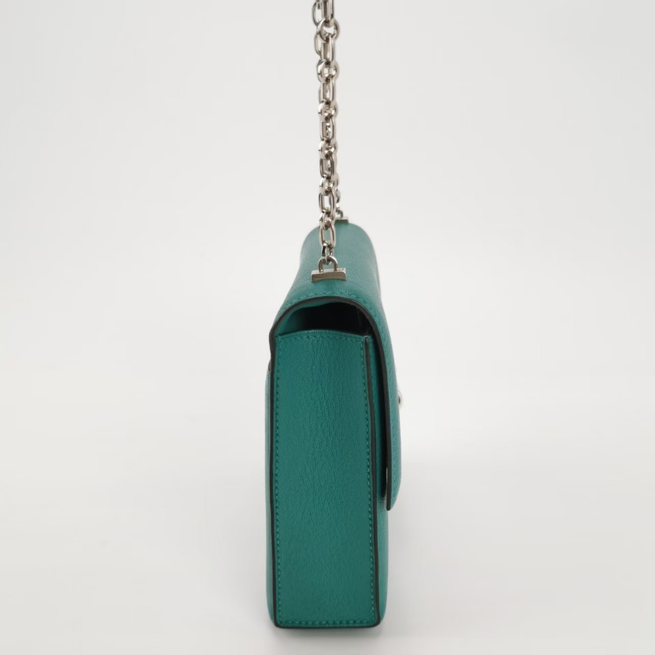 Hermes Verrou Mini 17 Chevre Chamkila Menthe Z6 Green Silver Hardware PHW Auth