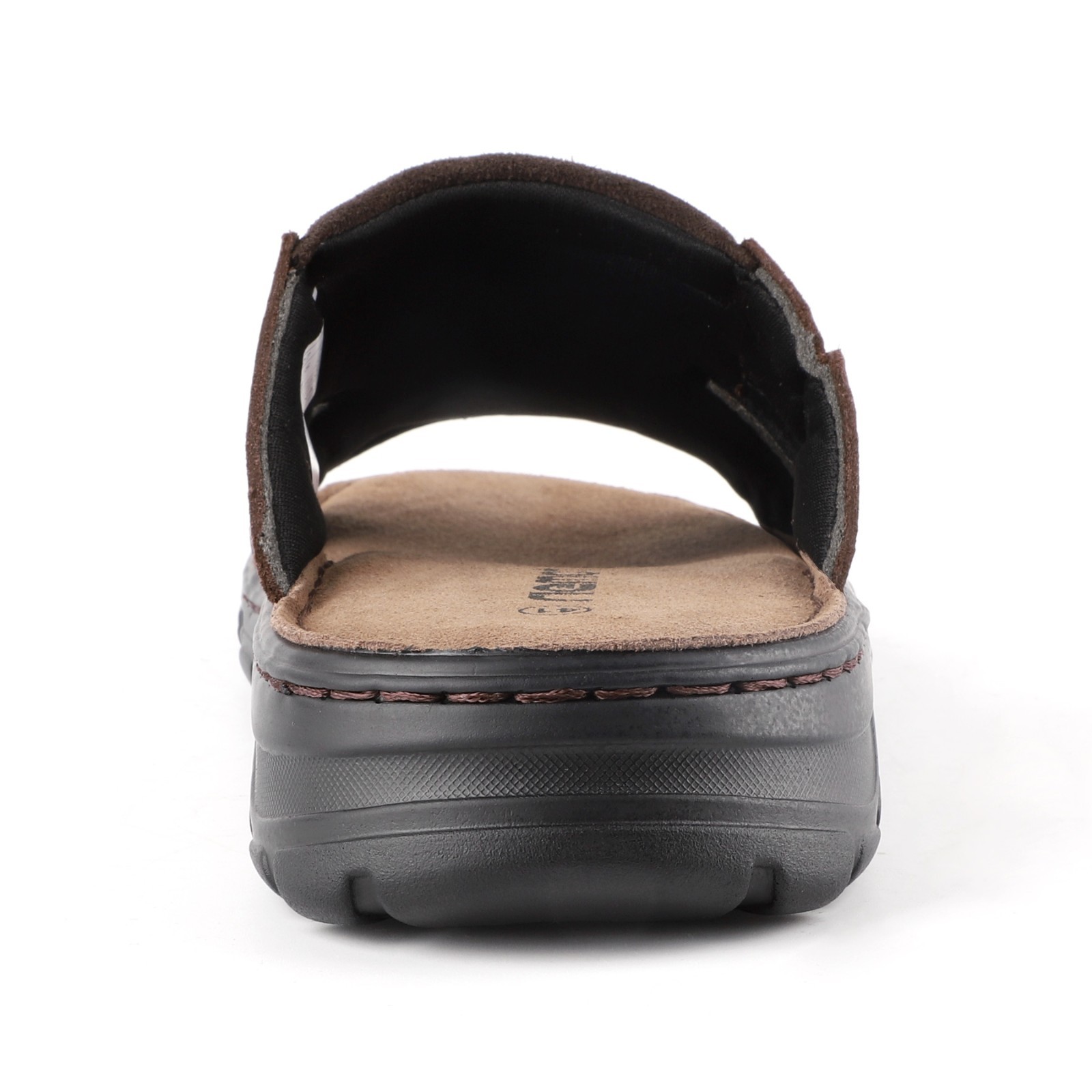 riemot Mens Leather Sandals Memory Foam Footbed Summer Beach Sandal