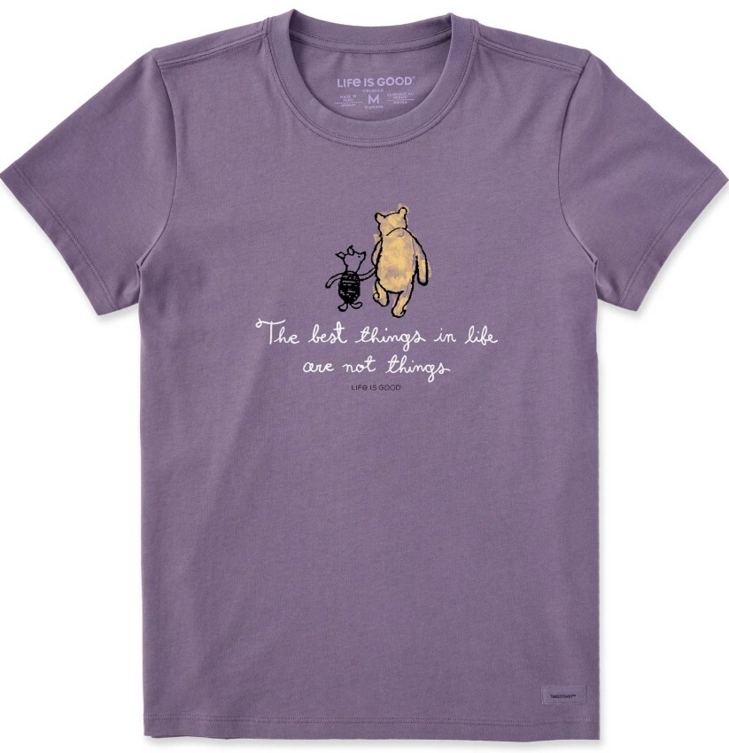Life is Good. Women’s Winnie Best Things Crusher Tee, Dusk Purple