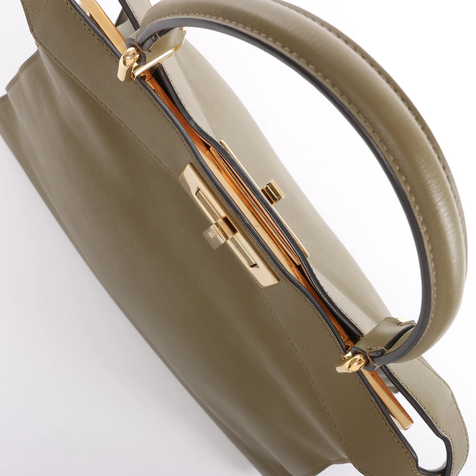 Fendi Peek-a-boo ICU Co., Ltd. Medium Leather Handbag in Green 8BN321