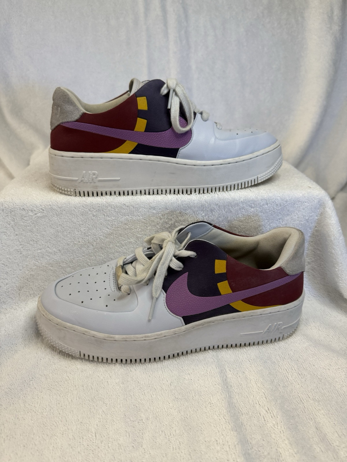 Nike Air Force 1 Sage Low Lx Women’s 9.5 Shoes White/Pink/Purple/Burgendy