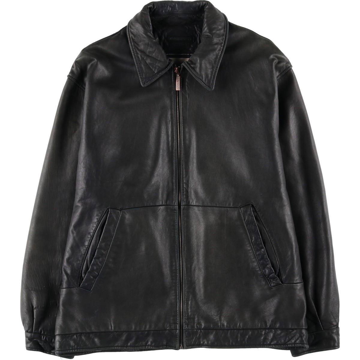 Used MARCUCCI swing top type leather blouson men’s size L equivalent