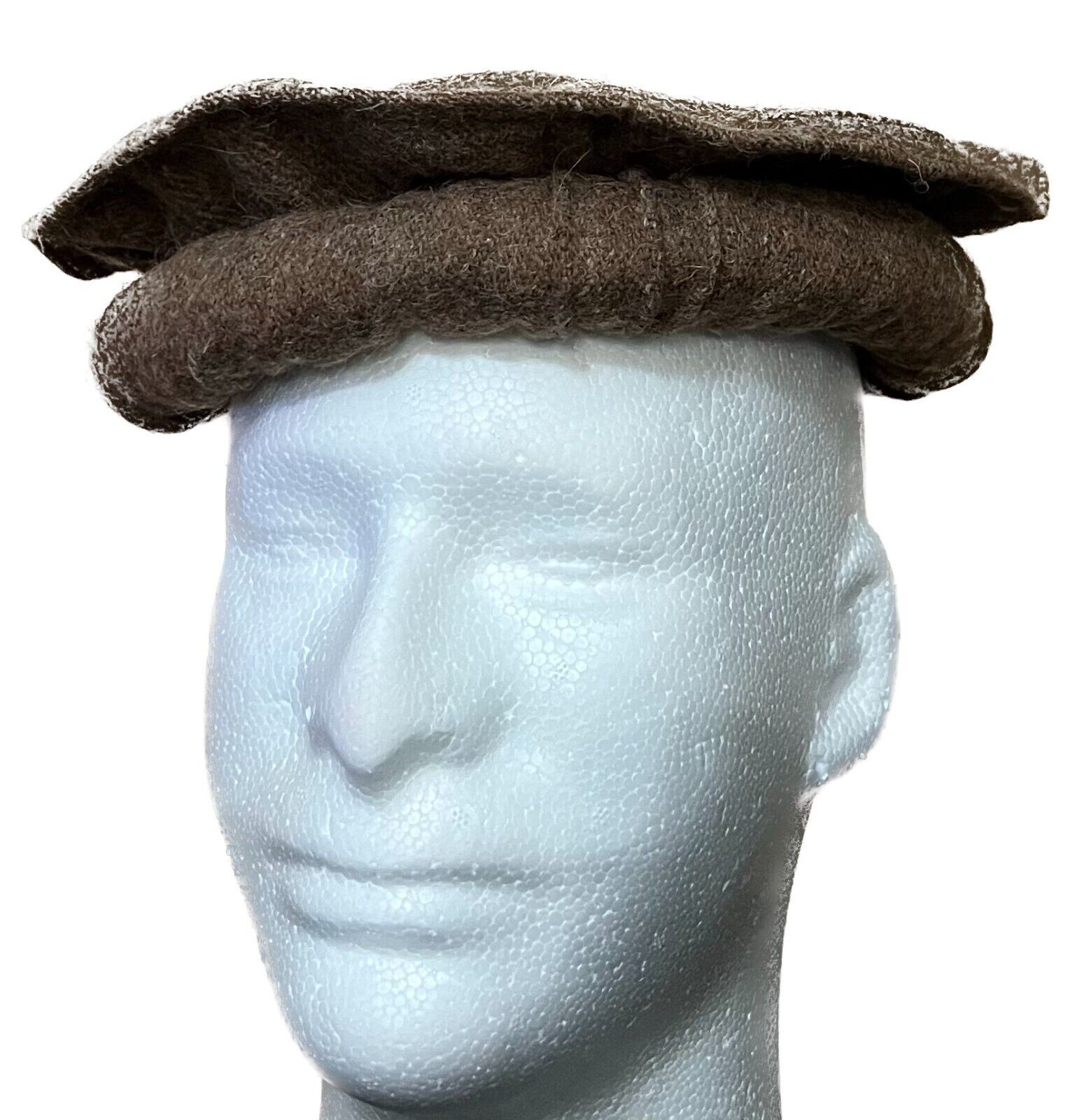 Afghan Pakistan Chitrali Pashtun Tribal Pakol Cap Tupi Kufi Topi Hat Dark Brown