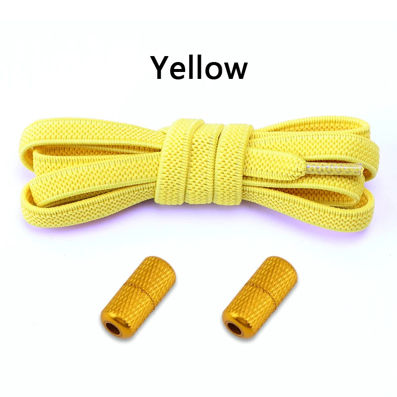 1Pair Elastic laces Sneakers Flats No tie Shoelace Sports Stretchy lazy Shoelace