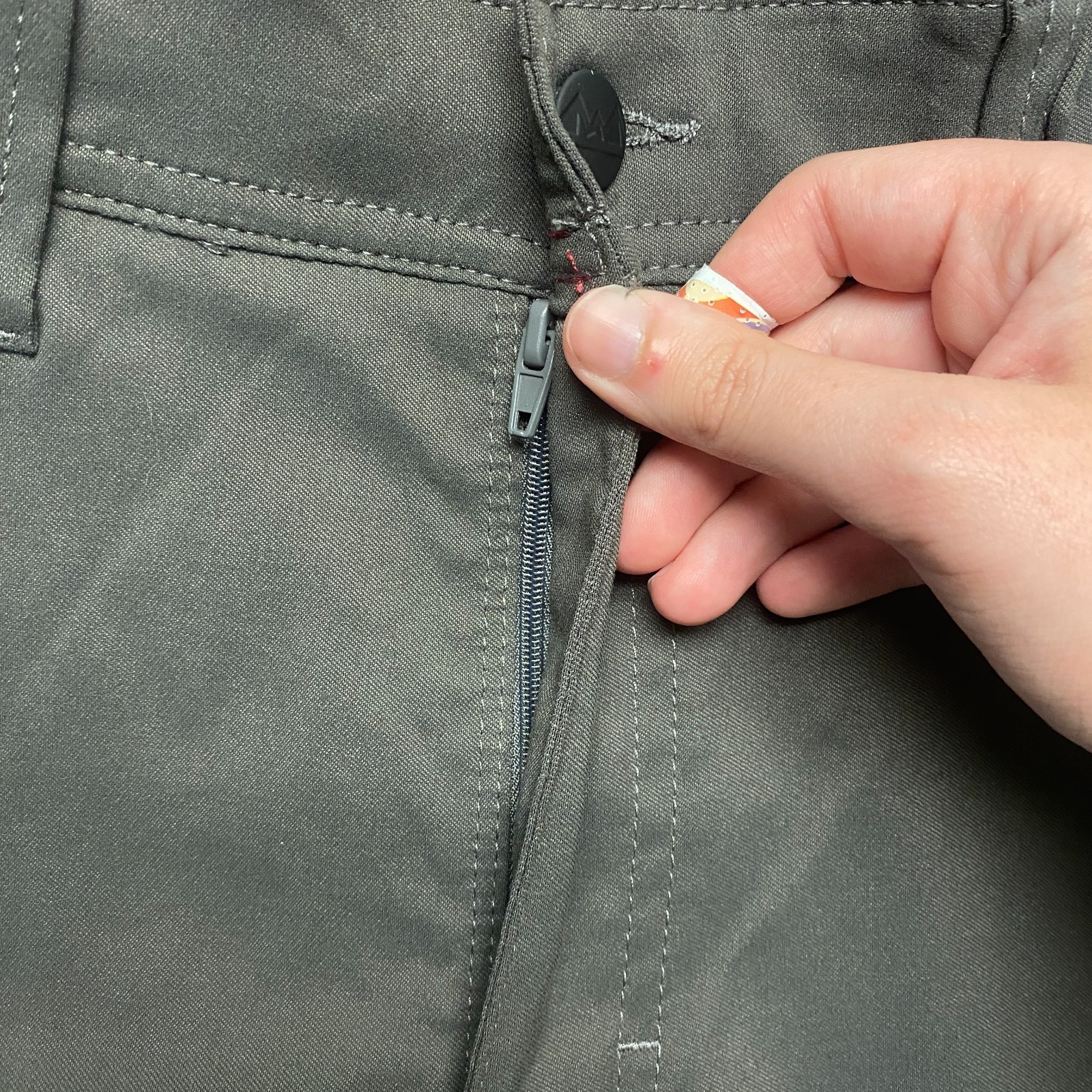 Wrangler All Terrain Cargo Pants Mens 30×32 Gray 2 Way Stretch Straight UPF 50