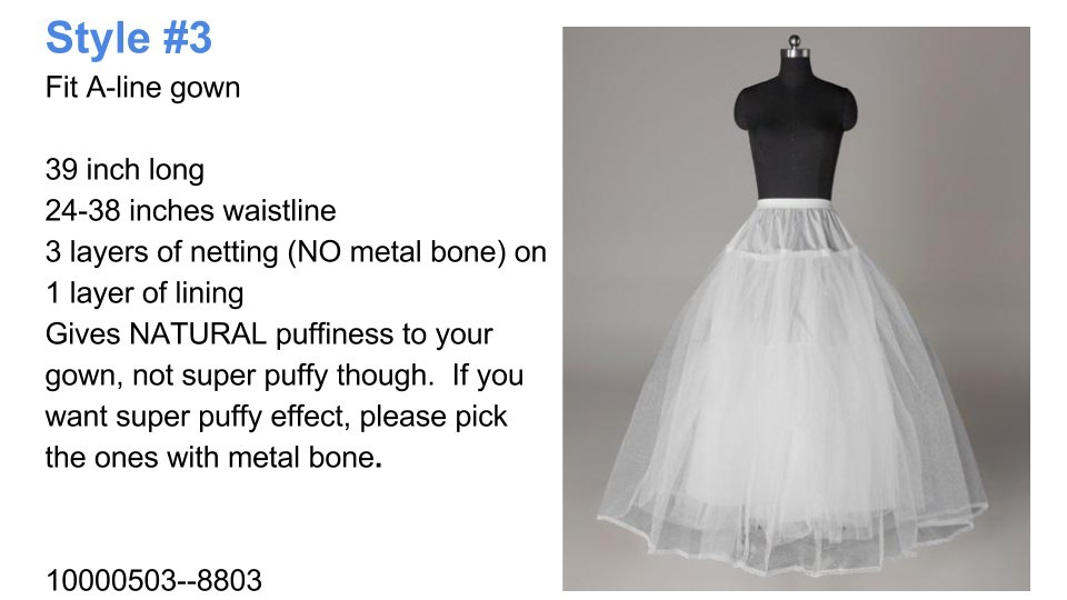 US Stock Wedding Petticoat Bridal Crinoline//Slip/Underskirt A Line Mermaid Slip