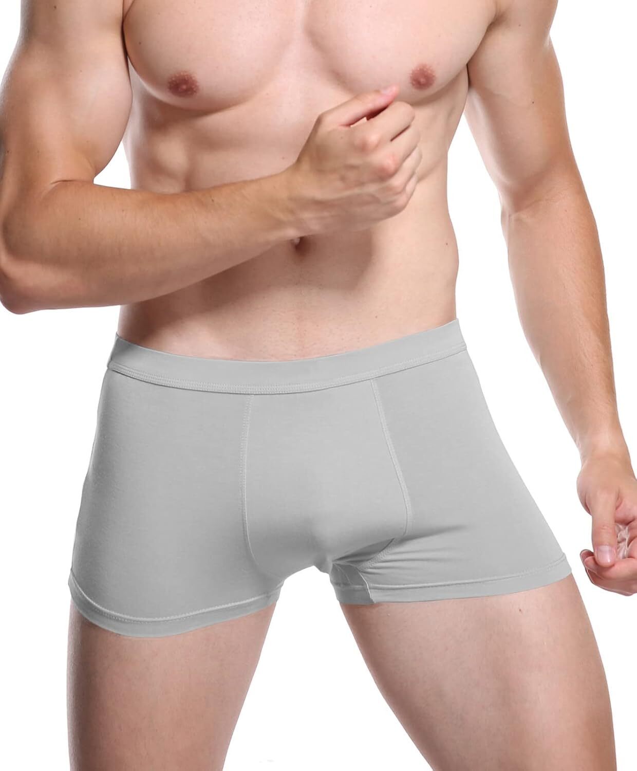 Men’s Underwear Soft Bamboo Viscose Boxer Briefs Stretch Trunks Pack