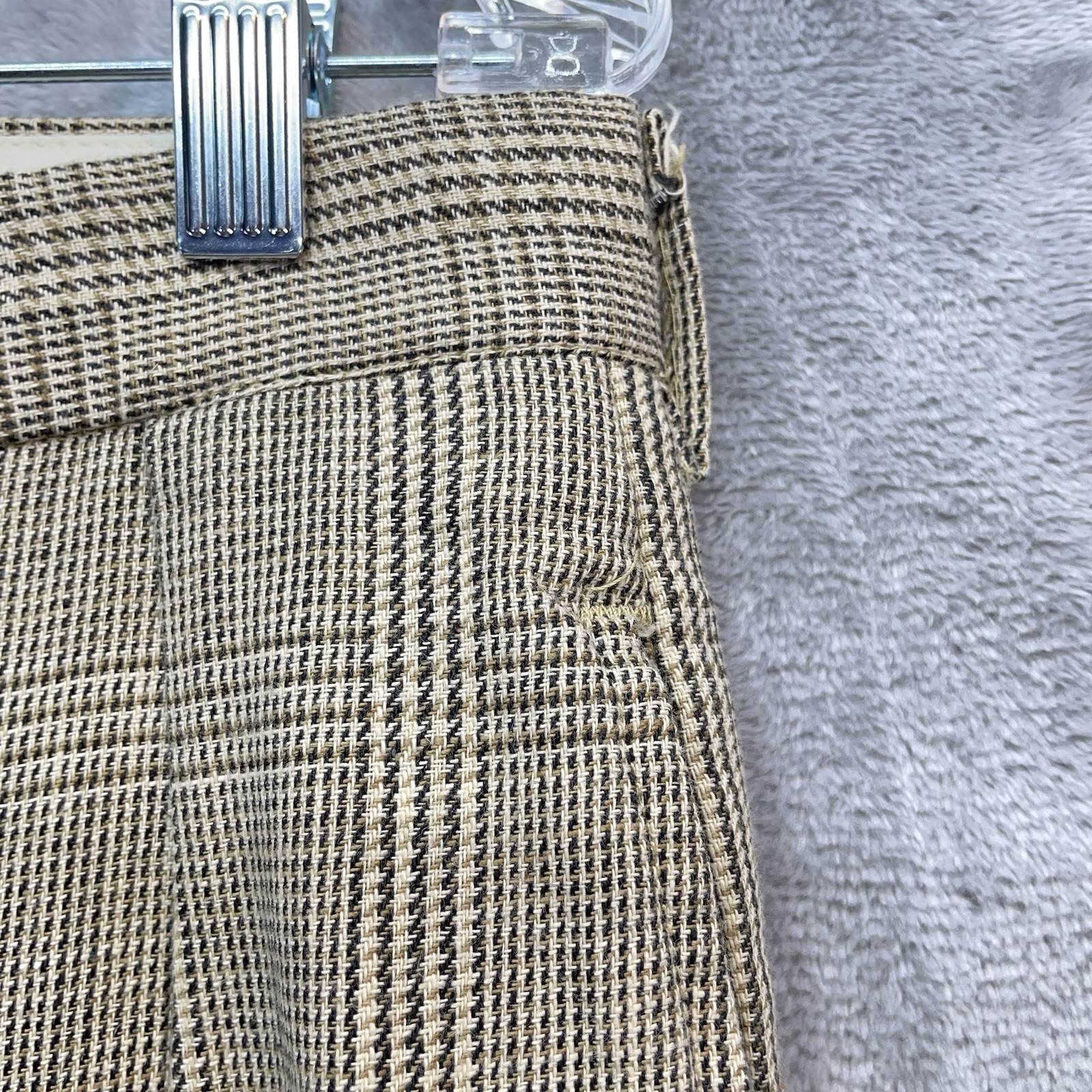 Vintage Polo Ralph Lauren Pants Men 34×32 Dress glen plaid pleated money USA