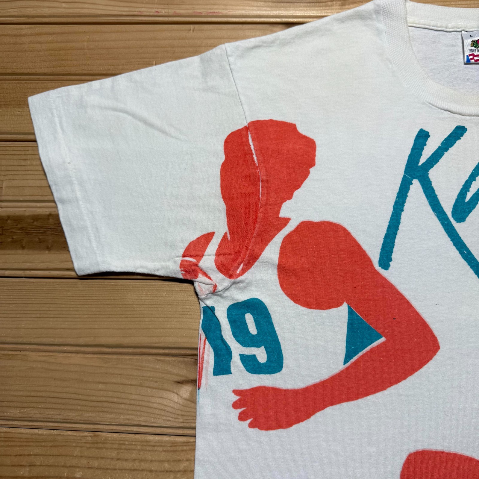 Vintage 1992 Kaiser Roll Running Wheelchair Sports Graphic T-Shirt USA – Large