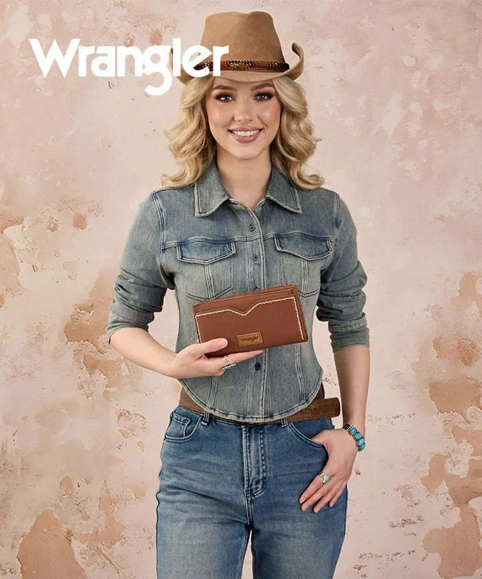 Wrangler Western Zip Stitch Wallet