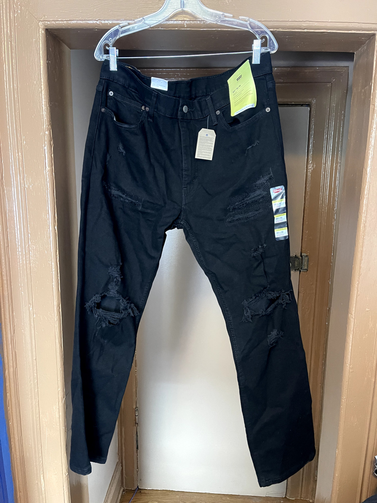 $70 Levi’s 511 Flex Men’s Black Jeans Slim-Fit Stretch Denim Pants Size W30 L30