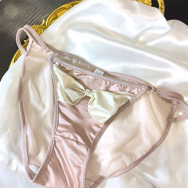 6pcs Lot Sexy Womens Satin Panties Lingeries Cute Bow Bikinis Ladies Underwear