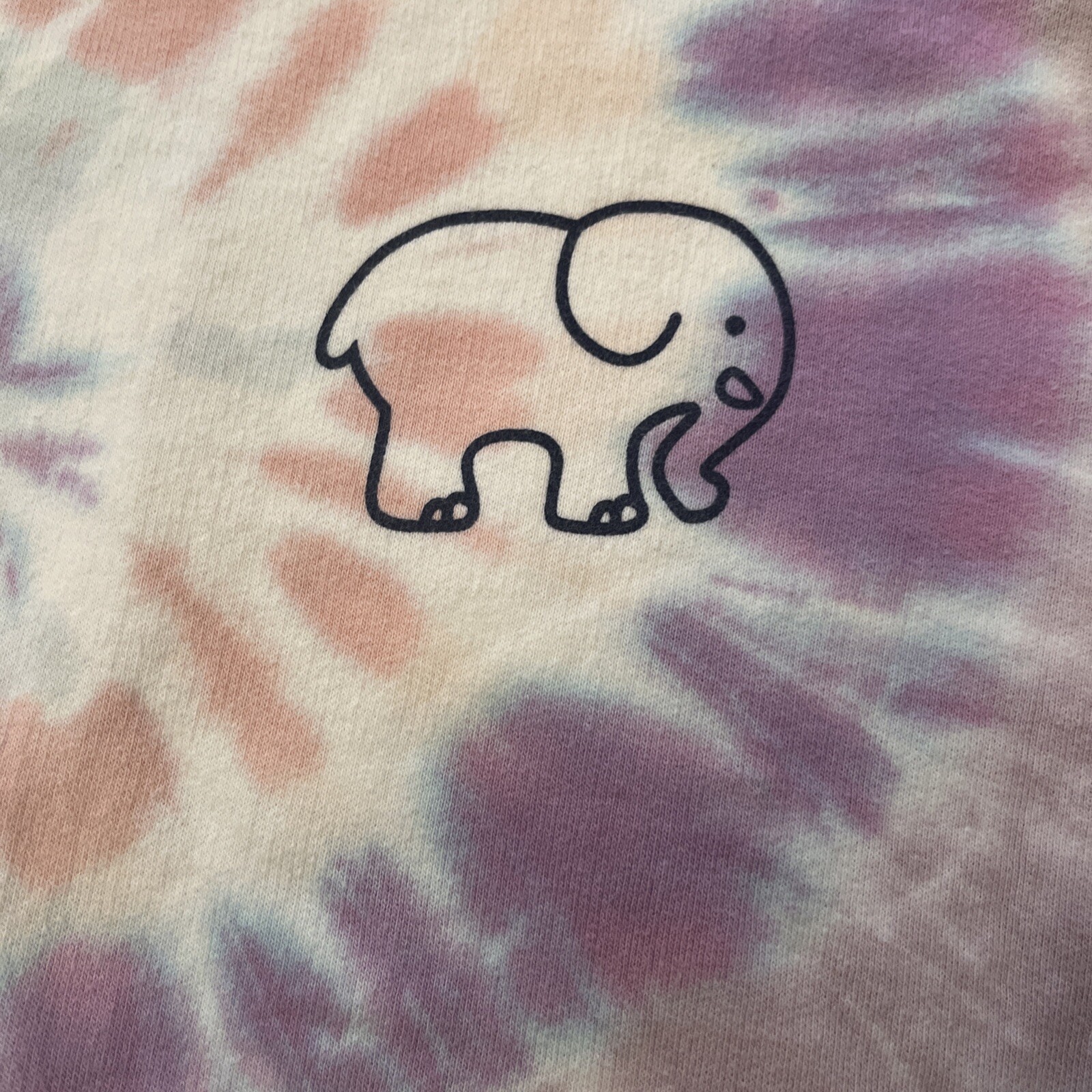 Ivory Ella Tie Dye Hoodie Sweatshirt Size Large Purple /white/pink/blue