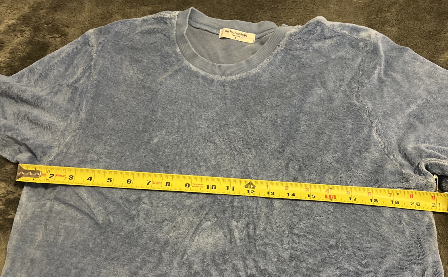 SMALL PERFECT WHITE TEE 100%Cotton Terry Cloth Donna T96Short Sleeve Crew