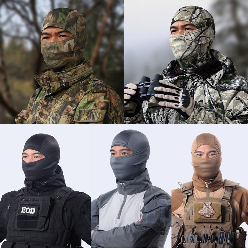 Tactical Camo Hunting Balaclava Neck Gaiter Face Mask Bandana Scarves Headwear