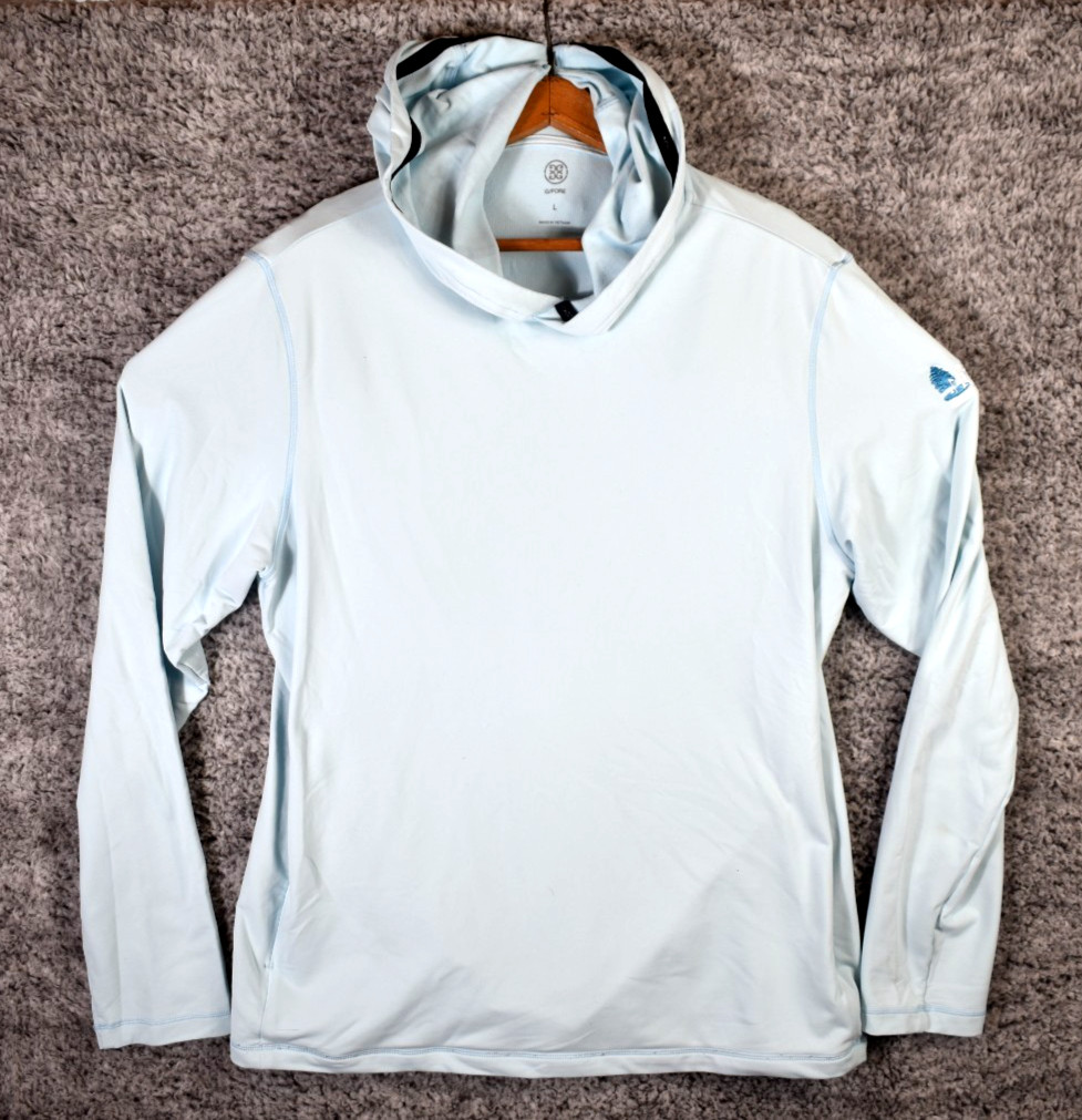 G/FORE Golf Hoodie Mens Large Blue Performance Pullover Lightweight