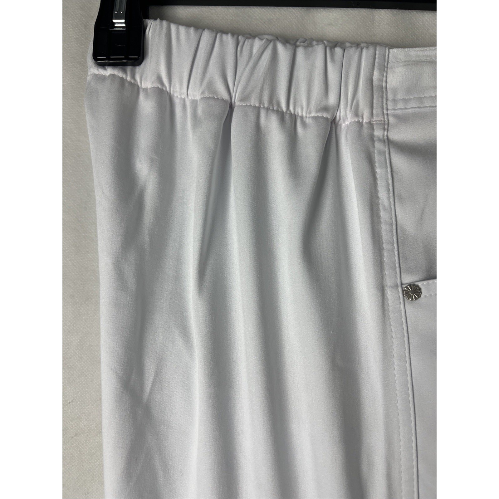 Urbane Ultimate Womens Bailey Cargo Scrub Pant Size Petite Medium PM White F30