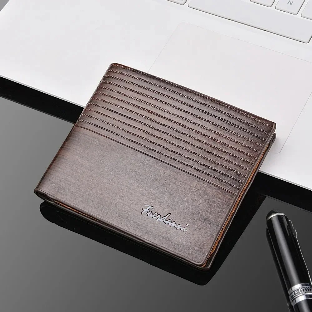 Men’s Bifold Wallet Money ID Credit Card Holders Men Short Purse RFID Blocking