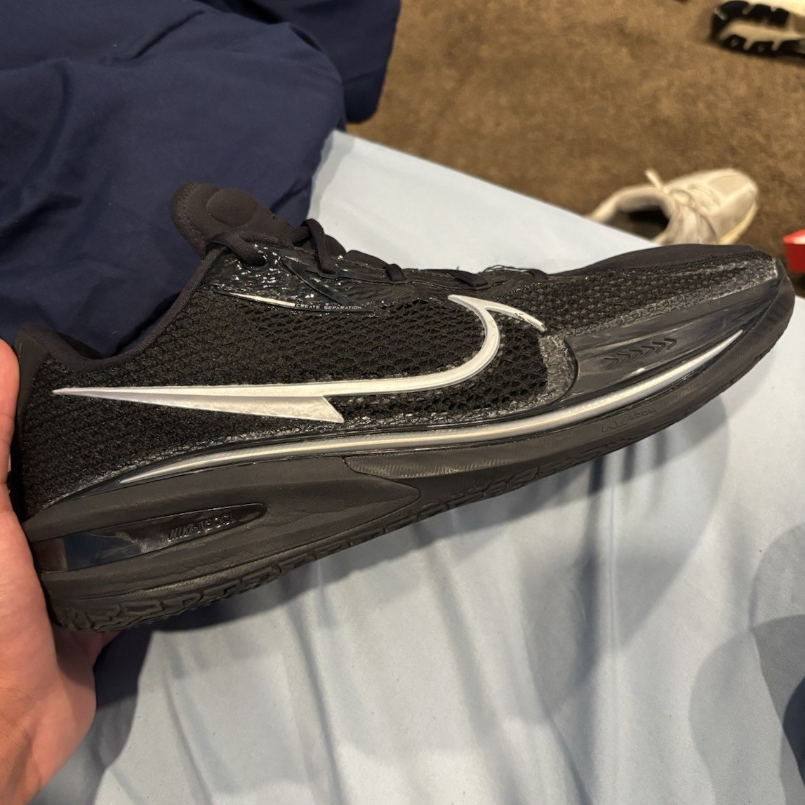 Nike Gt cut 1 “Black pure silver” men’s size 14.