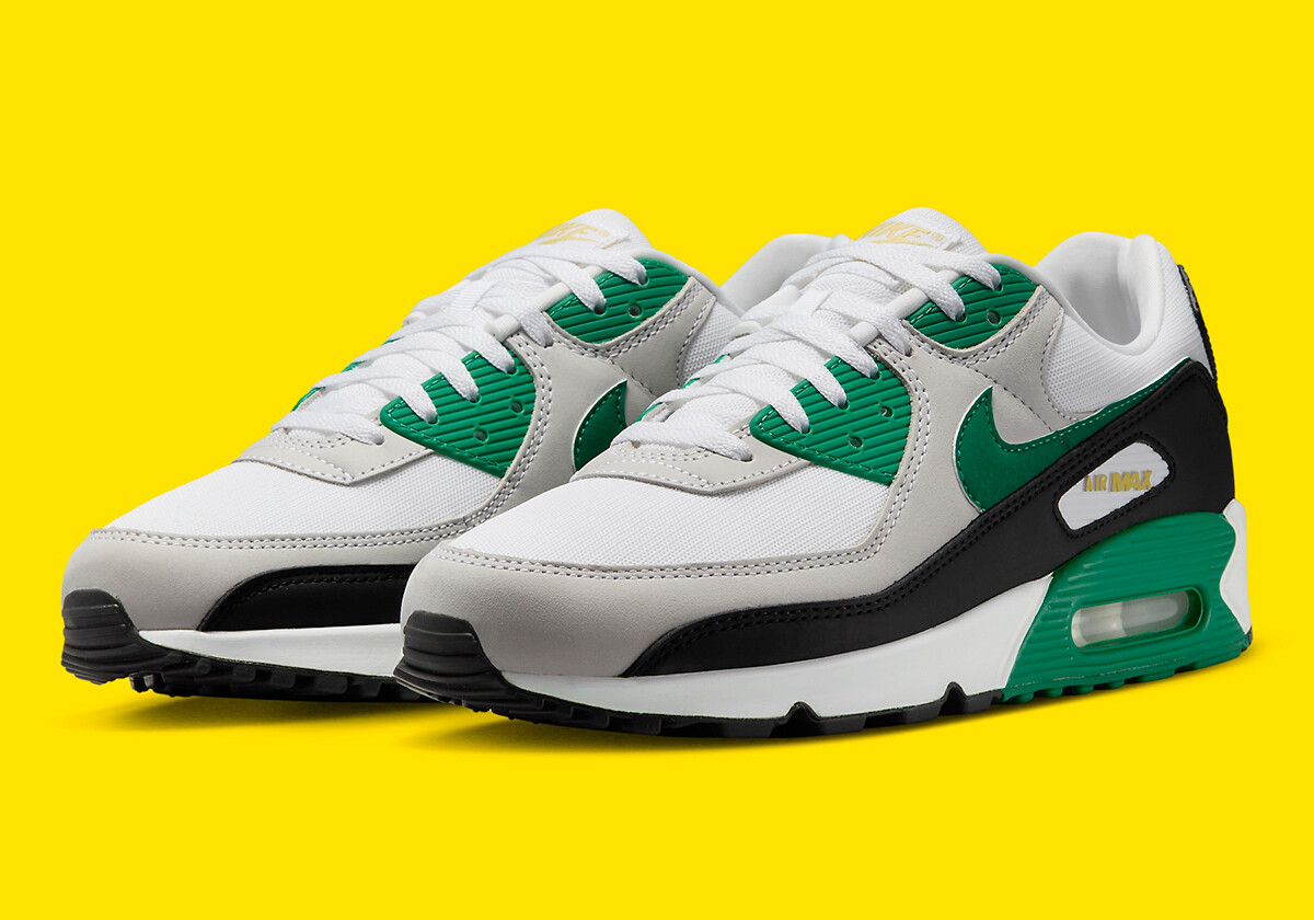 Nike Air Max 90 White Malachite Green Black FB9658-102 Men’s