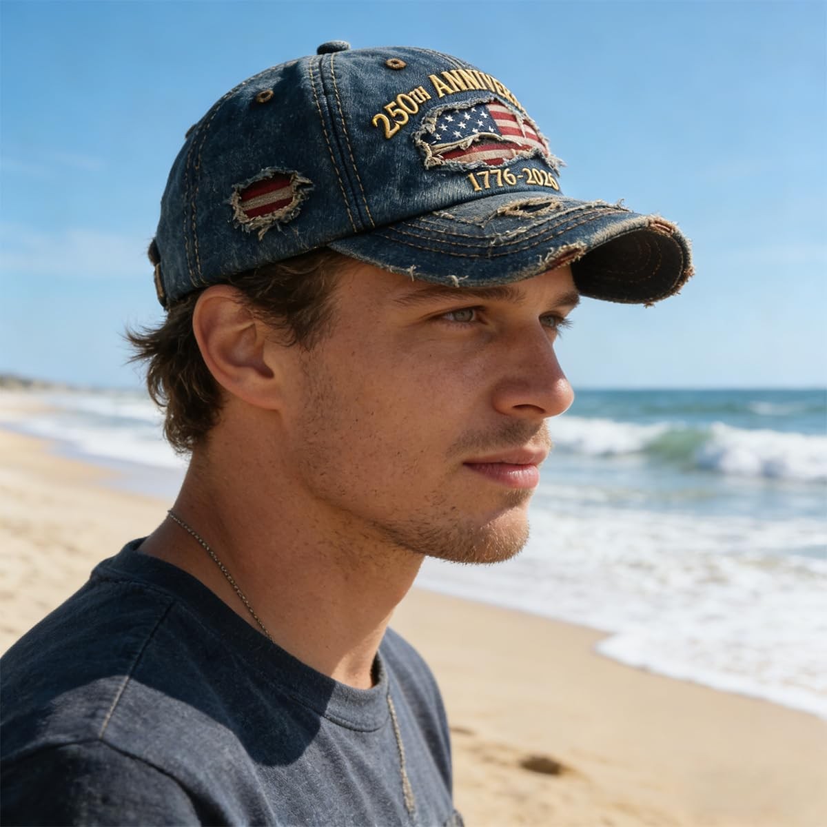 USA 250th Anniversary Distressed Casual Cap, 17762026 Anniversary USA hat, Tr…