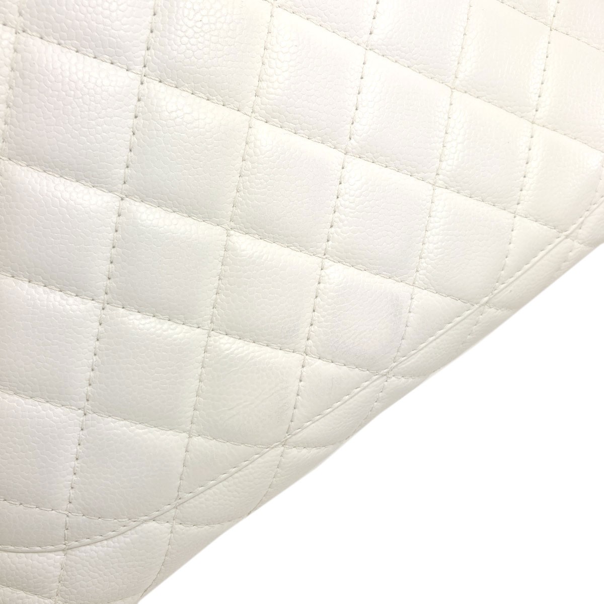 CHANEL COCO Mark Matelasse SilverHardware Tote Bag Grained Calfskin Skin L…