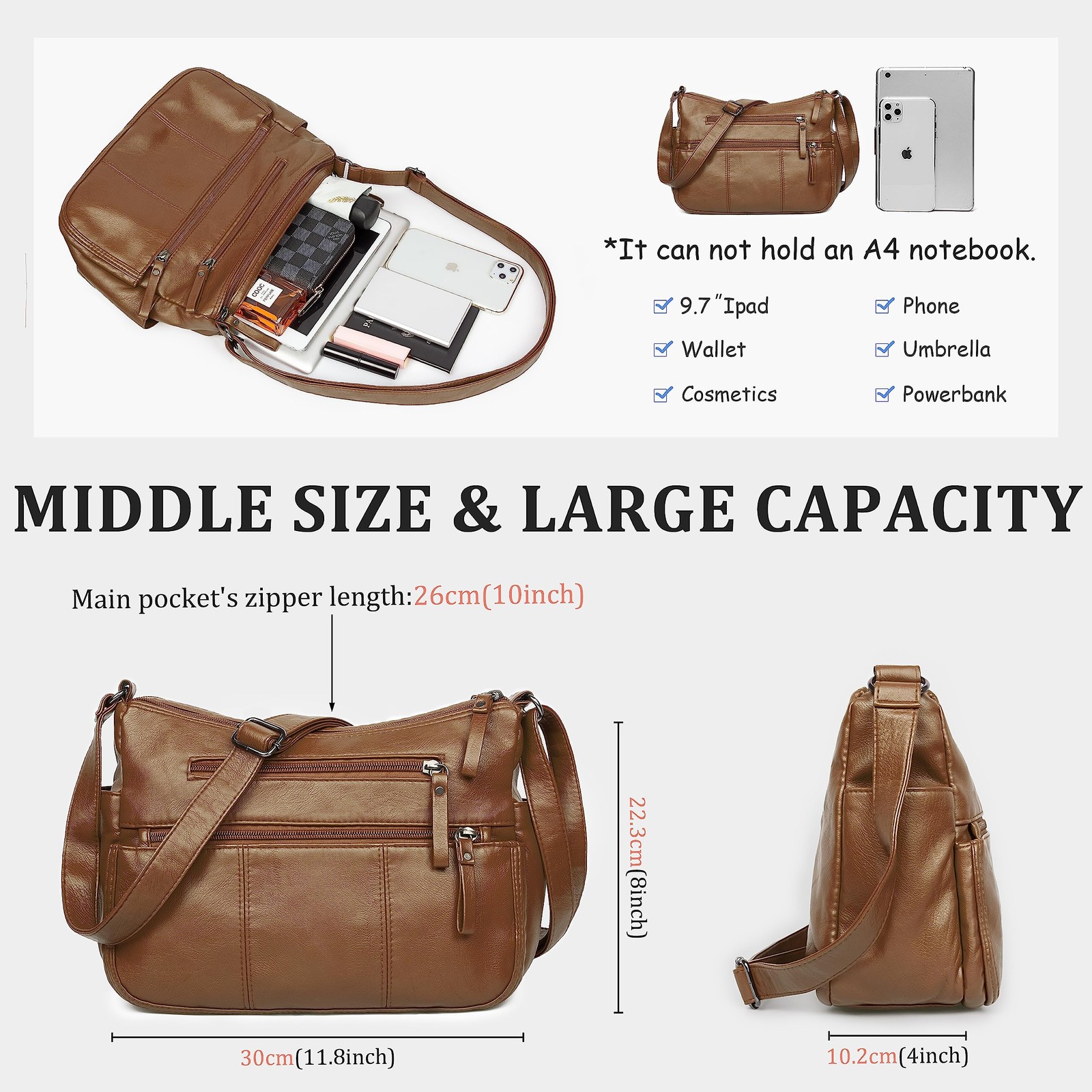 Purses for Women Soft PU Leather Shoulder Bag Ladies Crossbody Purse and handbag