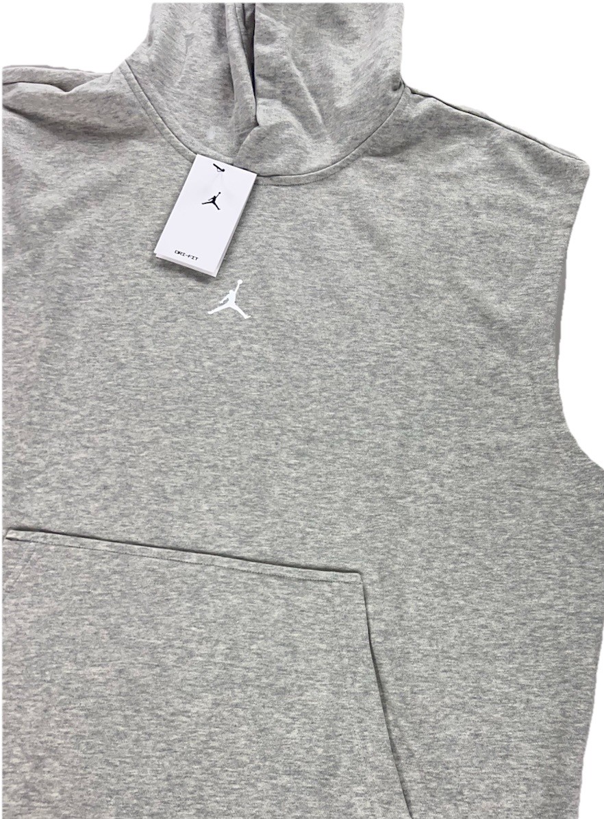 NEW Jordan Dri-FIT Sleeveless Pullover Hoodie Gray Mens Size XL HF9938-050