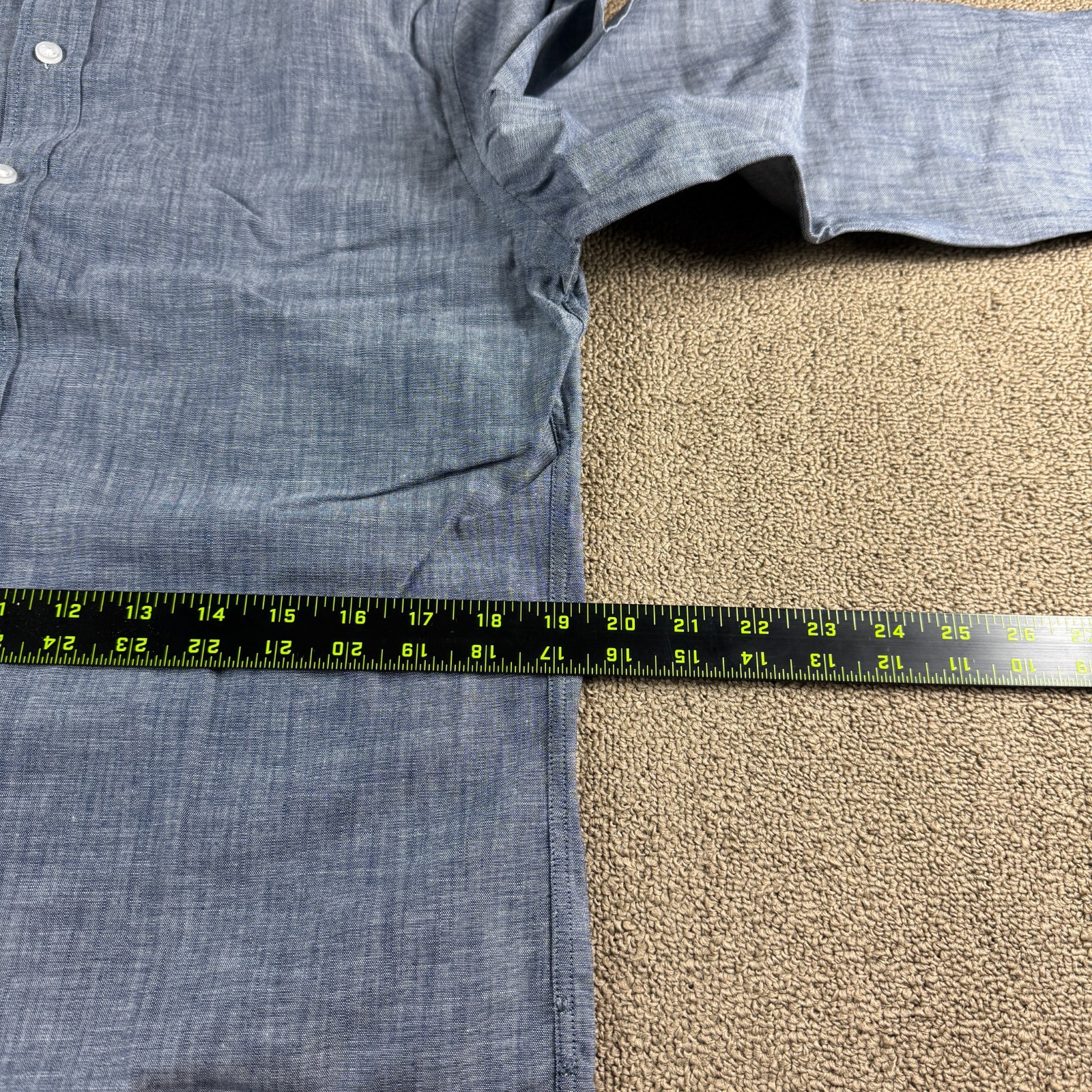 J.Crew Bowery Long Sleeve Button Up Shirt Blue Chambray Size S NWT MSRP $98