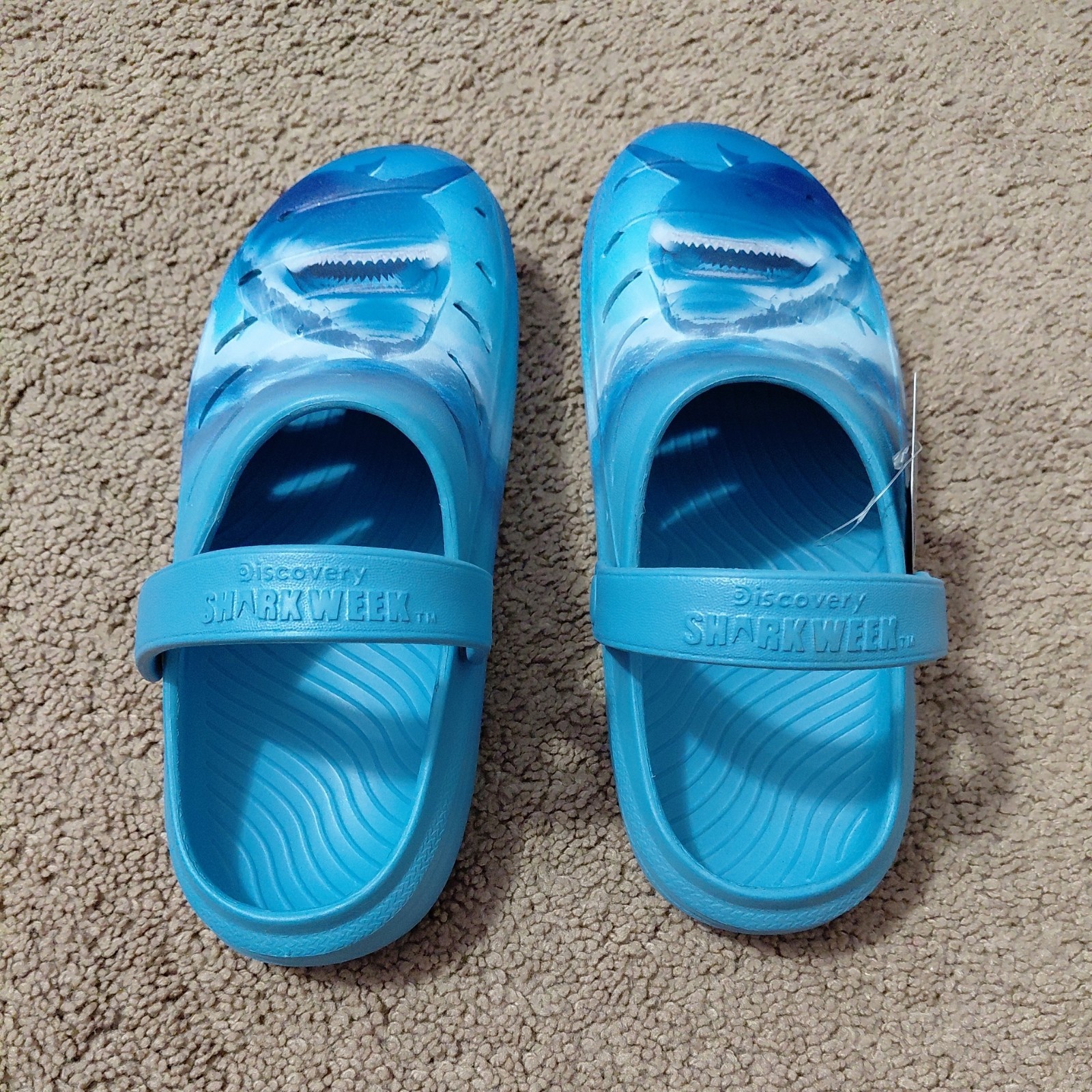 Rugged Shark Youth Size 5 Shark Week Navy Shark Comfort Clog