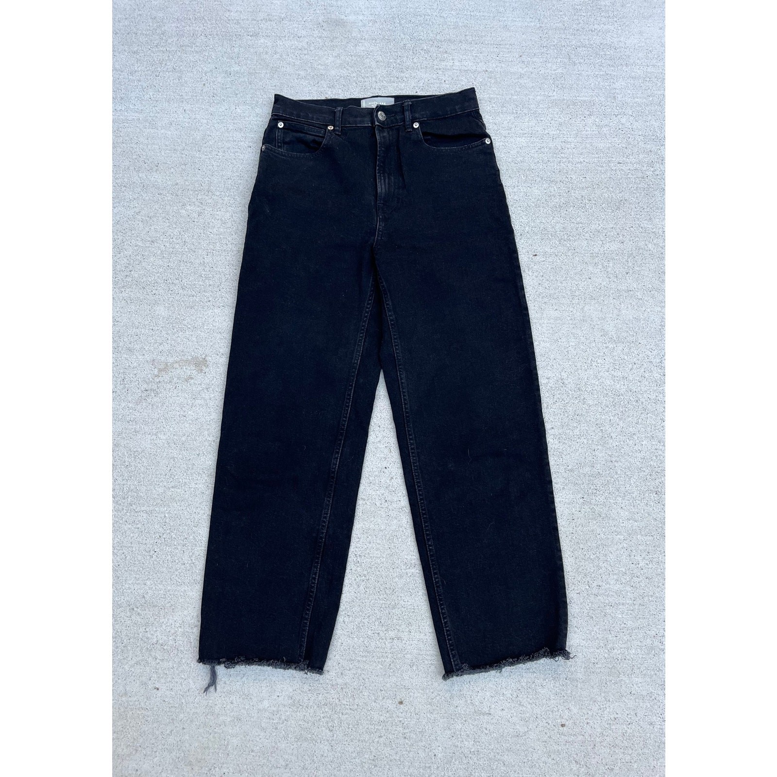 Everlane Way-High Jean Washed Black Organic Cotton 27