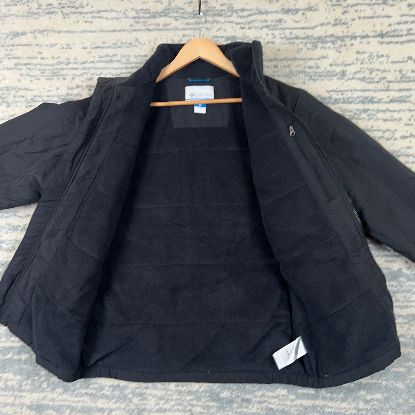 Columbia Mens Black Fleece Lined Insulated Full Zip Jacket XM5010 Medium