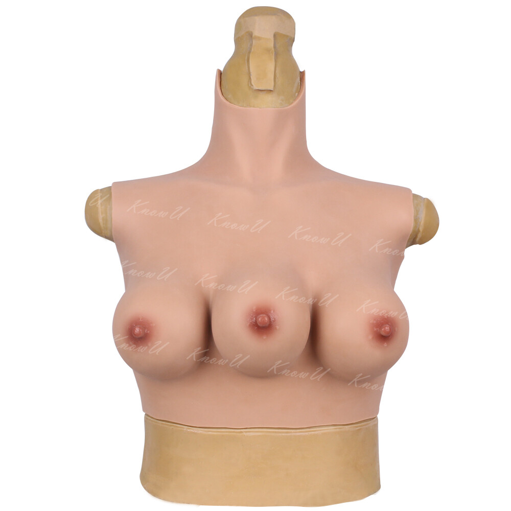 Three Boobs Silicone Breast Plate Transgender Crossdresser Suit C Cup Cosplay