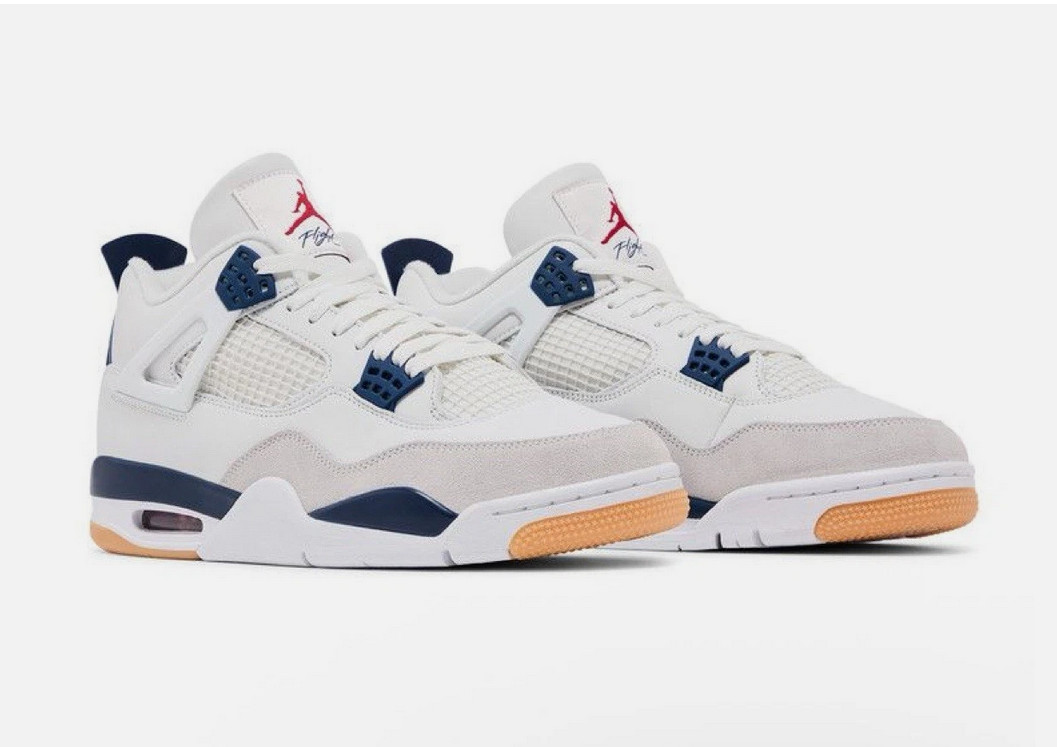 Mid Top Jordan 4 Retro SB “Navy Blue” Basketball Shoes US Men’s Size 7-12